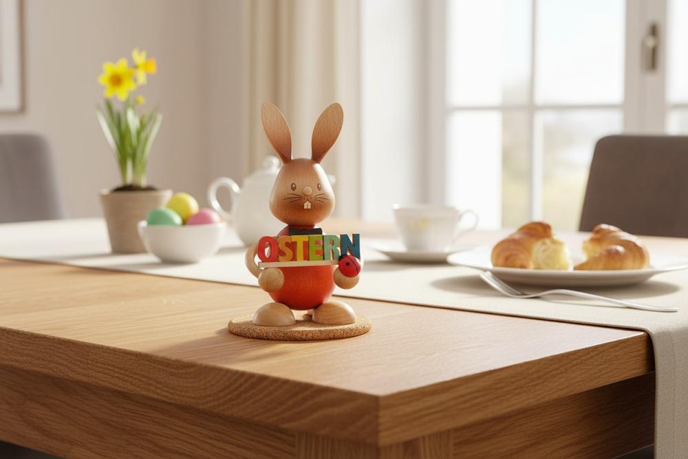 Stupsi mit Osterschrift